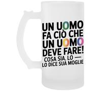 Capzy Un Uomo Fa Ciò Che Un Uomo Deve Fare Bicchiere Birra Tazza Chope À Biere Beer Mug