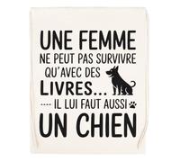 Capzy Une Femme Ne Peut Pas Survivre Qu’avec Des Un Verre Bière Agresser Tasse Sac à Provisions Réutilisable Shopping Bag Beige
