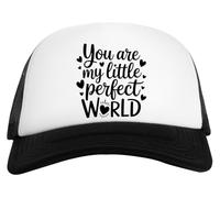 Capzy You are My Little Perfect World Casquette De Baseball Unisexe Enfants Blanche Et Noire Baseball Cap Unisex Kids Black White