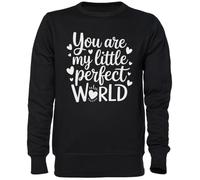 Capzy You are My Little Perfect World Noir Sweat-Shirt Jersey Unisexe Homme Femme Black Unisex Jumper