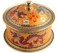 caquelon à fondue en cuivre, Hotpot traditionnel chinois, Hot Pot mongol, Cuivre pur Cuisinière à induction Utiliser de l'émail fait la main