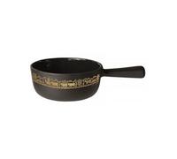 Stockli – Caquelon à fondue – Fonte émaillée 18 cm – 7218.14AA – Or / Noir G