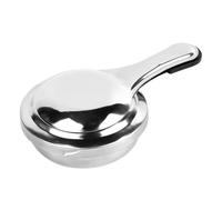 Caquelon à Fondue Mini Argenté en Acier Inoxydable | Base Stable, Poignée Résistante à Chaleur, Couvercle Protecteur, Usage sur Table, Voyage et Camping
