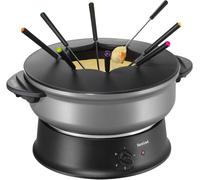 Caquelon fondue 30 L argenté antiadhésif avec couvercle