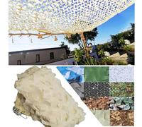 CAQXAQP Beige Filet de Camouflage Militaire 6mx7m Protection Solaire et Décoration Extérieure pour Camping Chasse Jardin Voiture - 210D Tissu Oxford Résistant