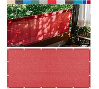 CAQXAQP Rouge Filet d'ombrage Rectangulaire pour Terrasse, 95% UV Protection -1mx7m Voile d'ombrage Respirant avec Œillets pour Balcon Jardin - 180g/m² Brise-Vue Extérieur