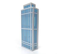 CAQYPVH Bâtiment en modèle architectural maquette structure rectangulaire creuse composant miniature pour disposition citoyens, style to 1
