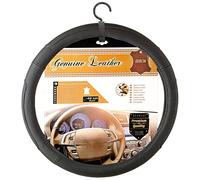 Car+ 2505VANN Van Couvre Volant en Cuir, Noir, 42 cm