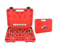 Car AC Leak Detection Tool Kit | Aluminum Iron Rubber Universal Air Conditioner Test Repair Set 365×370×65mm Pressure Plug Leak Tester for Automotive HVAC Diagnosis