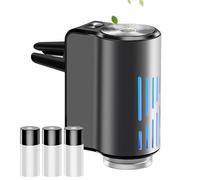 Car Air Diffuser, Smart Fragrance Device, 2.48x1.57in Aromatherapy Perfume Dispenser, Long-Lasting Scent Release, Usb Rechargeable Design for Interior Freshening with 3 Oils