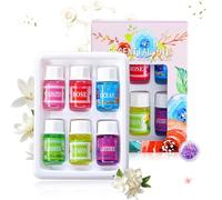 Car Air Freshener - 6 Pack Portable Water Soluble Oils | Refreshing for Vehicle, Bathroom, Living Room, Home, Office, Relaxation and Mood Enhancement