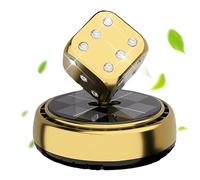 Car Air Freshener Diffuser, Rotating Solar Dice-Shaped Dashboard Deodorizer, 10x10x10 cm, Auto Odor Removal Ornament for Sedan, Truck, Minivan, Caravan, Road Trip Travel Use