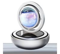 Car Air Freshener Diffuser, Solar Powered Fragrance Diffuser, 3.94 inches Double Ring Rotating Dashboard Accessory for RV, Truck, Vehicle Interior Decoration and Odor Elimination