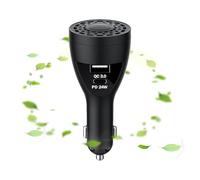 Car Air Freshener, Phone Charger Air Purifier, Scent Diffuser with Fast Charging 2 Port Adapter, Odor Eliminator, Ideal for Smartphones, Truck, Travel, Road Trip, 1.57x3.94 Inches