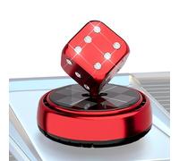 Car Air Freshener, Solar Diffuser, 6.5cm/2.55inches Dashboard Ornament, Dice-Shaped Design, Odor Eliminating Accessory, Black, for Road Trip and Truck Use ABS