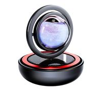 Car Air Freshener, Solar-Powered Fragrance Diffuser, 0.4x3.94 Inches Double-Ring Rotating, Aromatherapy Stylish Auto Accessories, Vent Clip for Dashboard, Truck Vehicle Interior