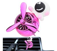 Car Air Freshener Vent Clip, Fragrance Diffuser, Cute Astronaut Rotating Propeller Aromatherapy, 2.36 x 2.36inch Decorative Accessory for Travel, Road Trip, Truck, Men, Women