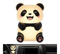 Car Air Outlet Decoration, Silicone Panda Figurine Vent Clips with LED Light, Cute Dashboard Air Freshener Clip Interior Accessories for SUV Sedan RV Pickup Truck Cars Automotive Travel Gift