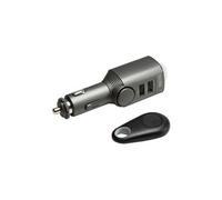 Technaxx Allemagne Capteur de détection de Mouvement Gris PIR Système d'alarme de Voiture Surveillance de l'intérieur du véhicule Fonction de Charge de la sirène 110dB 2 Ports USB Alarme TX-100