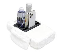 Car Arm Rest Cover Pad - Plush Faux Center Console Protector, Winter Warm Cloud-Touch Cushion For Trucks, SUVs & Automobiles, Non-Slip Universal Armrest Pad For Luxury Car Interior