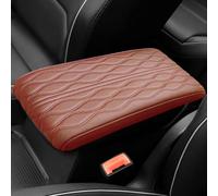 Car Armrest Cover, Universal Style Memory Cotton Car Armrest Box Pad, New Automotive Armrests Cover Pad for SUV Truck Van (Red,No Pocket)