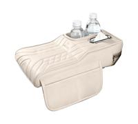 Car Armrest Cushion - Multifunctional PU Leather, Storage Cup Holder, Truck Interior, Arm Rest Cover Pad, Women Men Console Accessory | Vehicle Owners Auto Armrest Accessory Gear