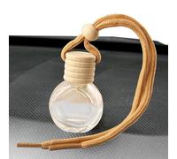 Car Aromatherapy Bottle Pendant - Refillable Glass Essential Oil Diffuser, Hanging Mini Perfume Bottle with Adjustable Cord, Aesthetic Rearview Mirror Ornament, Ideal for Car Freshness and Home Decor