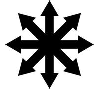 Car Autocollant 14.6 Cm * 14,6 Cm Chaos KAOS Creative Car Styling Stickers Declas Vinyl Black/Silver