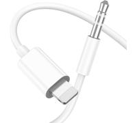 Car AUX Cable for Phone,Audio to 3.5mm Premium Audio Cable for Phone SE/14/14 Pro/14 Plus/13/13 ProMax/12/11/X/XS/XR/8 Car Audio,Headphones,Speakers-White-1M