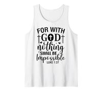 Car avec Dieu Rien ne Sera Impossible chrétiens Hommes Femmes Débardeur