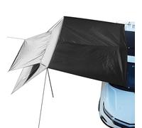 Car Awning, Foldable UV-Resistant Auto Canopy, Screened Shelter for Family Outdoor Activities, Overlanding, Camping, Fishing, Picnics, Beach, Parking, Khaki and Black