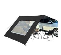 Car Awning, Foldable UV-Resistant Canopy, Weatherproof Auto Shelter with Screen 188.98x110.24 inches, Heavy Duty Sunshade for Camping, Overlanding, Fishing, Beach Parking