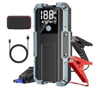 Car Battery Booster 3000A 26800mAh Motorcycle/Auto Battery Booster (up to 7.0L Gas Or 5.5L Diesel) 12V Car Battery Starter with LED Lamp, Smart Clamps, Batterie Externe d'aide au démarrage