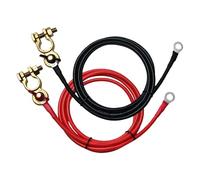 Car Battery Cable - Battery Cable Extender, 2-Piece Heavy-Duty Flexible Inverter Wire, Automotive Pure Copper Terminals | for Marine Golf Cart Motorcycle Truck Semi Trucsk Alternator Starter