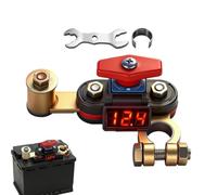 Car Battery Disconnect Button 12v/24v Power Breaker with LED Voltage