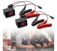 Car Battery Drain Tester, Automotive Parasitic Leakage Detector Tool with Voltage Current Display, Dark Current Diagnostic Tester with Clips for DIY & Mechanics (2Pcs)