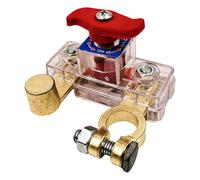 Car Battery Power Cut-Off Switch Breaker - PC Brass 7.8x6.3x5cm | Automotive Power Isolator Control Knob | Car Van RV SUV Truck Garage Workshop Management Safety Switch