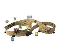 Car-Board Racers Monster Adventure Kit de Parcours de Jouets Extensible avec Camion Monstre motorisé, carrosse d'obstacles, etc. pour Enfants de 5 à 12 Ans