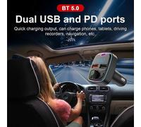 Car BT MP3 Player Radio Receiver PD & Dual USB Car Charge Adapter Support Hands Calling U-Disk Playback