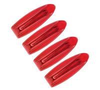 Car Bumper Guard Soft Rubber Door Edge Protector 4pcs Red Clear | Soft Rubber Bumper Guards For Car Door Edges. Aerodynamic Strips Reduce Scratches And Noise On Most Vehicles.