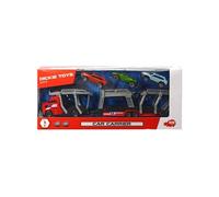Dickie Toys Transporteur pour 3 Voitures 203745008 – 2 modèles, 3 jouets, 28 cm, dès 3 ans