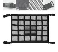 Car Ceiling Cargo Network Slimline Cargo Net, Droop Less Double-Layer Mesh Roof Storage Organizer Pocket, Car Camping Essentials for Truck SUV Camping Road (Color2,30.71 * 20.87in)