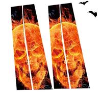 Car Center Pillar Sticker - Skull Sticker, Full Coverage Decal, Side Door Stickers, Festive Adhesive | Accessories for Window, Door, Vehicle, Interior, Home Decoration