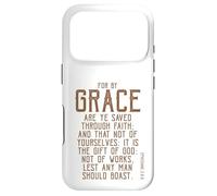 Car C'est par grâce Que Vous êtes sauvés par la Foi, Verset biblique KJV Coque pour iPhone 17 Pro