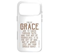Car C'est par grâce Que Vous êtes sauvés par la Foi, Verset biblique KJV Coque pour iPhone 17 Pro Max