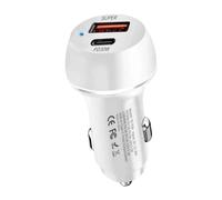 Car Charger - 2-Port USB Type-C PD Fast Charging Adapter, 60W | Automotive Mobile Phone for Tablet, Charge on The Go, Travel, Road Trips, Vehicle Electronics Accessoryv