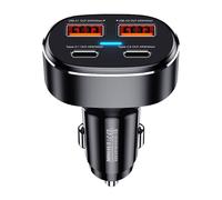 Car Charger 2x Usb, 2x Usb-C Remax Rcc329, 75w (Black)