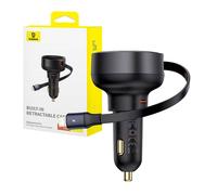 Baseus Car Charger Enjoyment Pro with Lightning Cable USB-C, 55W (Black)