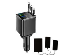 Car Charger Retractable 102W Fast - Charging Smart Display Adapter Fast Car | Fast Car Charger for RV Daily Commute Adventure Truck Vehicle | Road Trip Travel Work Driver Interior Devices Car Charger