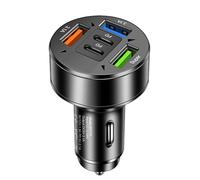 Car Charger - Retractable Car Charger | Multi-Ports Super Fast USB Type C